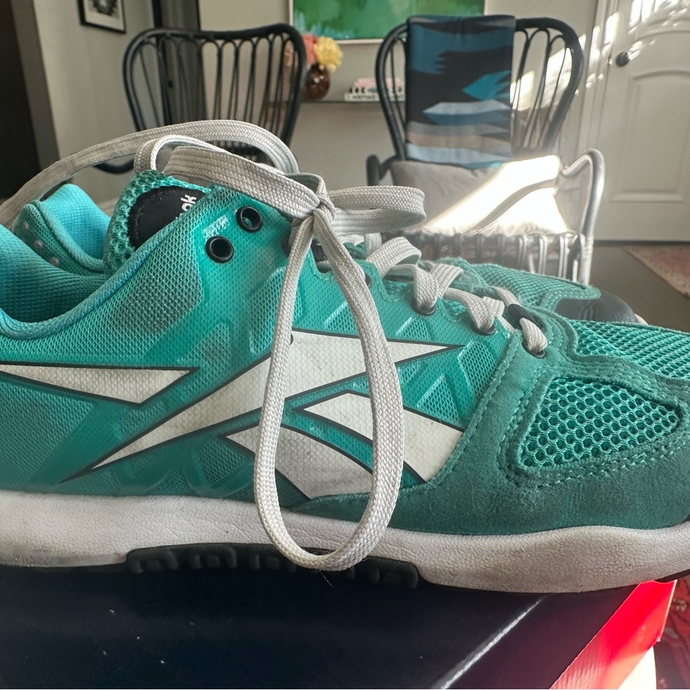 Reebok Teal and Black Athletic Shoes - Picture 4 of 7